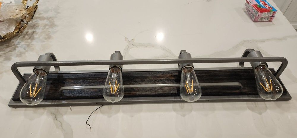 4 Light black vanity light