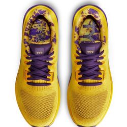 TYR Techknit RNR-1 Crossfit Yellow & Purple Running Shoes Size 12