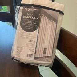 White Blackout Curtains 95” Long