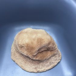 Brown Fur Bucket Hat 