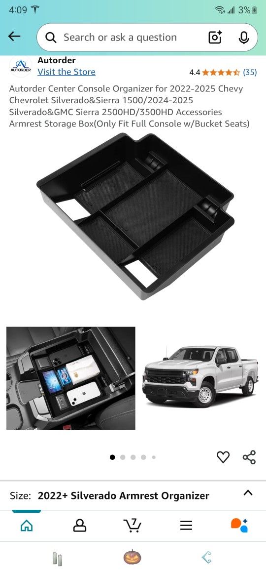 Autorder Center Console Organizer