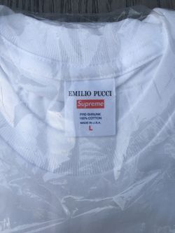 Supreme Emilio Pucci Box Logo Tee Gray with Black Large T Shirt L Bogo Grey