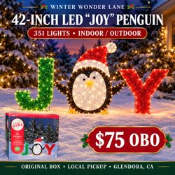 Winter Wonder Lane 42” LED Joy Penguin Christmas Display – 351 Lights – $75
