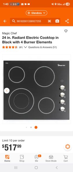 Magic Chef 24inch Electric Cooktop