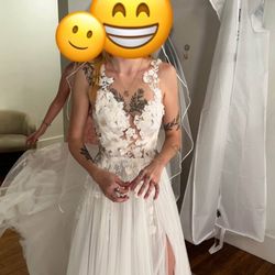 Wedding Dress And Veil 