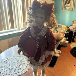 Collectible Porcelain Doll $ 25 Vintage