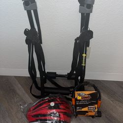 Schwinn Car Bike Mount Rack, Bike Lock, Helmet Bundle