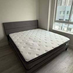 mattress, Bad And Modern Black Glass Desk with Drawers