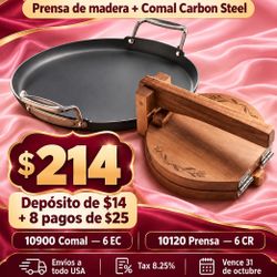 Prensa Y Comal 13"De Carbono Princess House