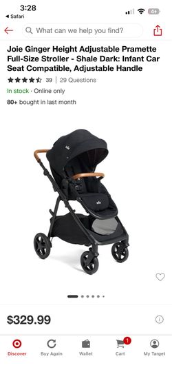 Joie stroller ginger shale dark