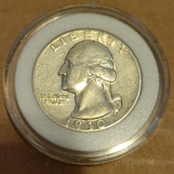 1940 Silver Quarter 