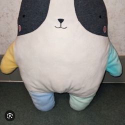 Cloud Island Panda Plush 15" Stuffed Pillow Color Block Oeko Tex