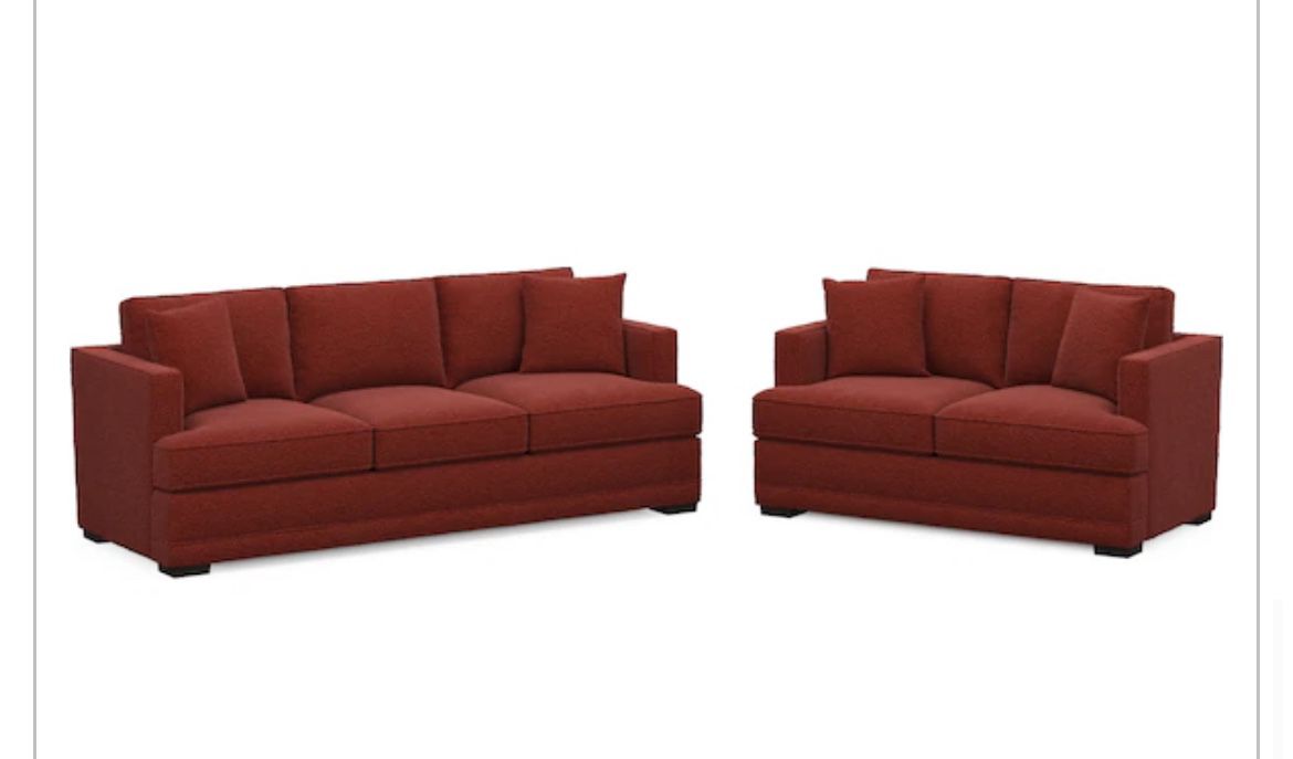 Long Couch and Loveseat