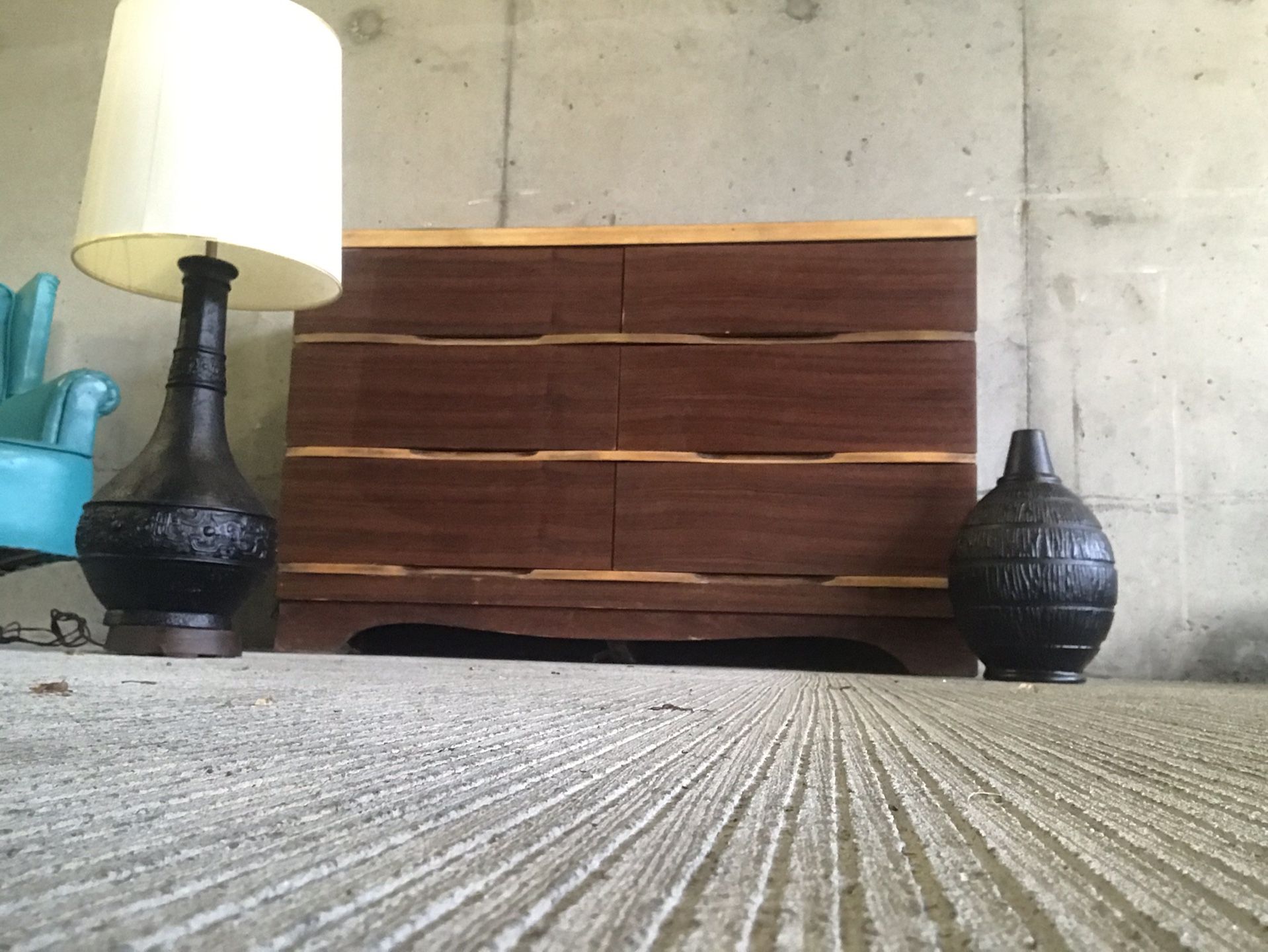 Lovely MCM Dresser In Solid Wood And Custom Refinishing.