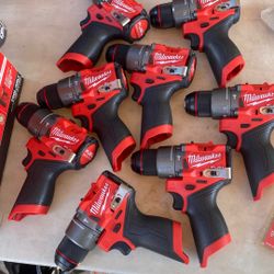 Milwaukee Fuel 12v Drill/hammer $65 Each