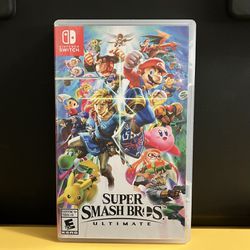 Super Smash Bros Ultimate for Nintendo Switch video game console system like new Mario brothers lite light COMPLETE