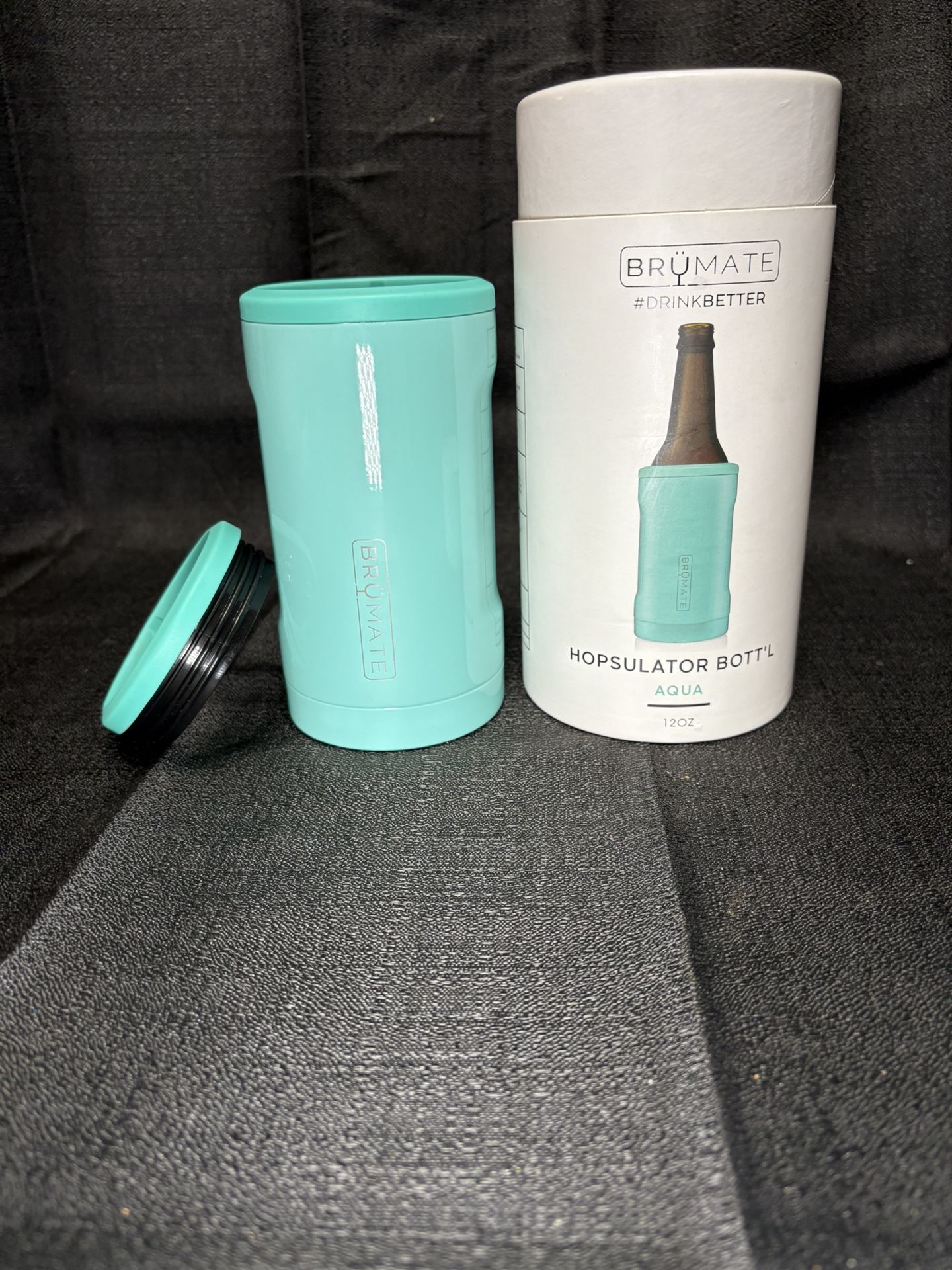 Brumate Hopsulator Bottle Insulated Bottle Cooler in Aqua 12 OZ NEW