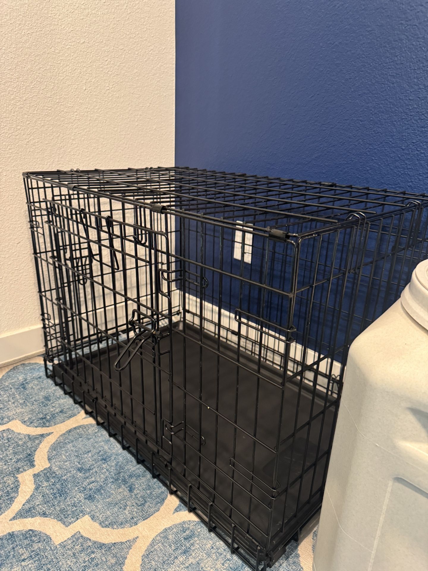 Crate and Dog food Storage