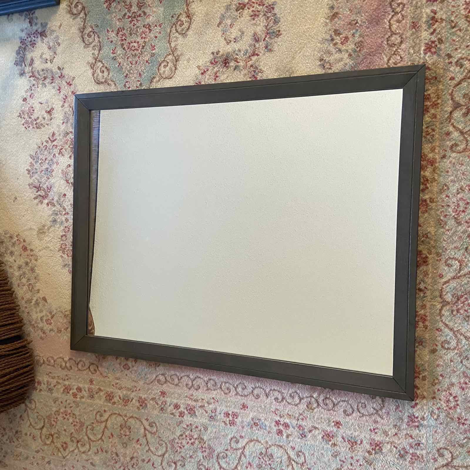 Crown Mark Evan Grey Mirror gray Large 35 x 44.5”  rectangular rectangle modern minimalist  *** pickup in oak Forest IL**