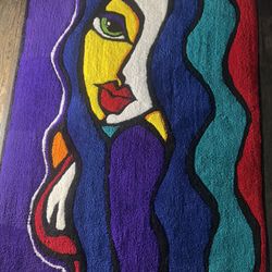 Abstract Painting Made Into A Rug 