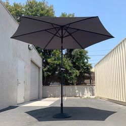 BRAND NEW $70 Patio Umbrella Set (10 FT Umbrella and 26lbs Weight Base) Tilt Crank, Outdoor Garden Market