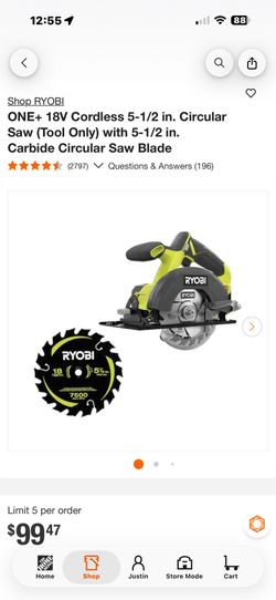 Ryobi circular saw