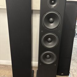 Polk Audio T50 Black Tower Speakers 