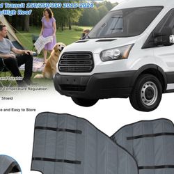 Magnetic Van Front Door Side Window Covers for 15-25 Ford Transit 150 250 350 