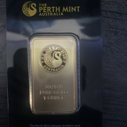 The Perth Mint Australia 1 oz 99.99% Pure Gold Bar