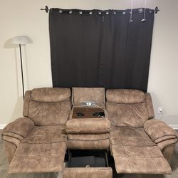 Recliner Couch Brown