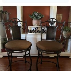 Brown Iron Chairs (2)