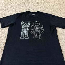 Men’s KAWS x Andy Warhol Graphic Short Sleeve Black T-Shirt
