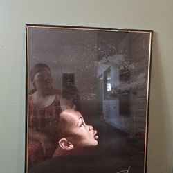 Vintage Black Child Crying Serolé Framed Print