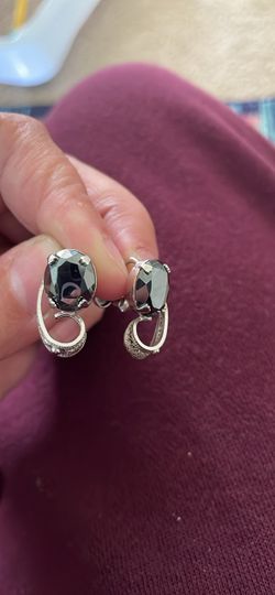 Sterling silver gem earrings