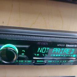 JENSEN DIGITAL MEDIA RECEIVED BLUETOOTH USB AUX 3 PAIRS RCA OUTPUT NOT CD Player ( BRAND NEW PRICE IS LOWEST INSTALL NOT AVAILABLE )