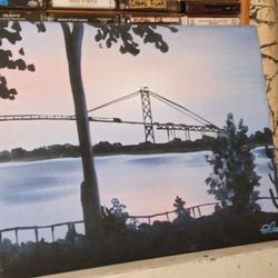 PAINTING. Detroit River Art