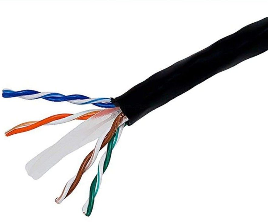 Monoprice Cat6 Ethernet Bulk Cable - Stranded, 550Mhz, UTP, 24AWG, 1000 Feet, Black