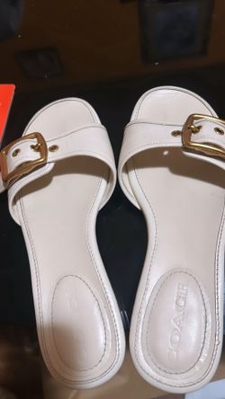 COACH: margot flat sandals size 5