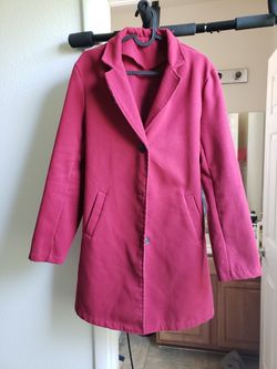 Long red coat