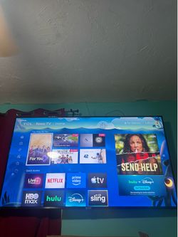 55 inch tv with wall mount smart tv roku tcl