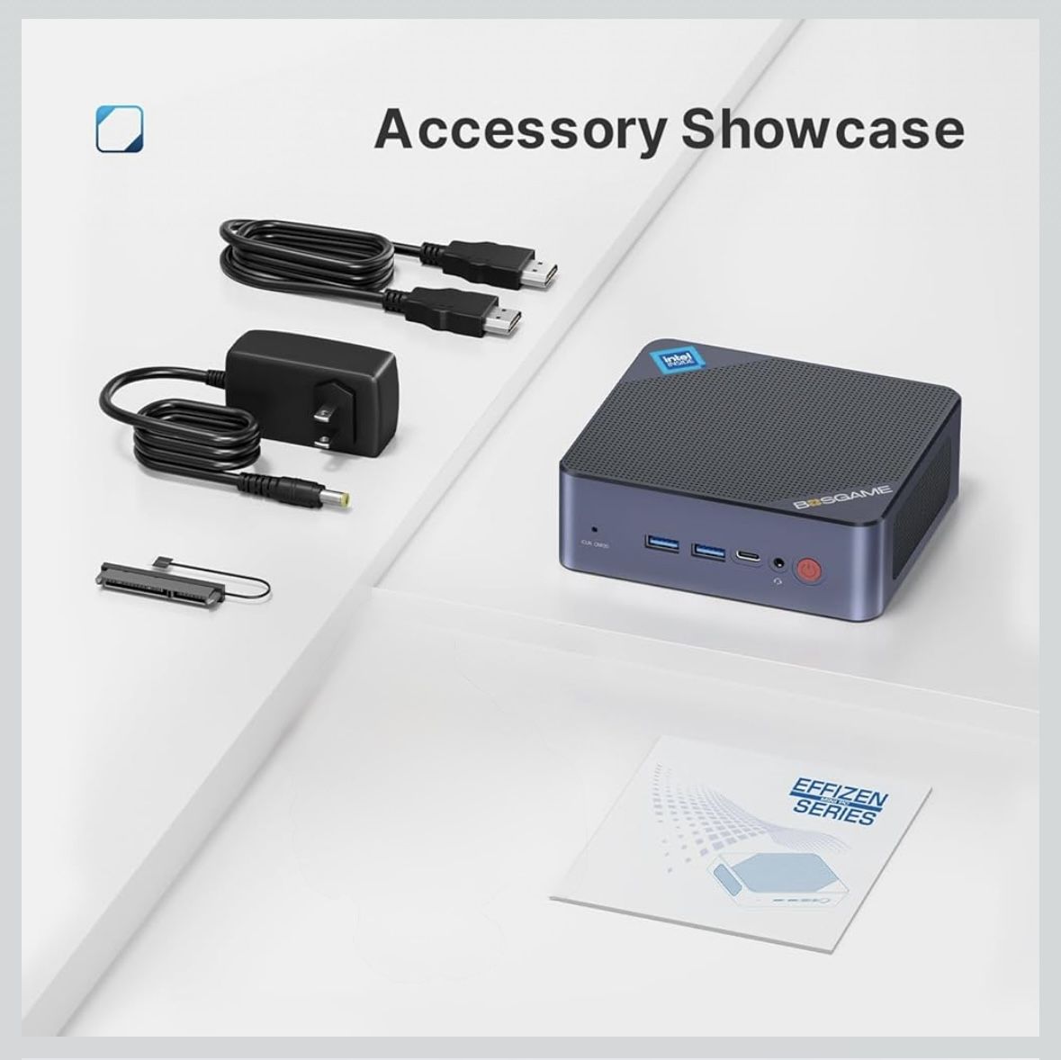 Mini PC, Intel 12th N95 4C/4T (up to 3.40Ghz), 8GB DDR4+256GB NVMe SSD W11 Pro Mini Desktop Computer, 4K Triple Display Office Mini Computer,2.5G LAN,