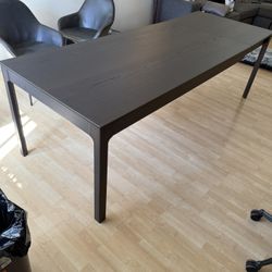 Extendable Dining Table : 70 to 94 inches Long. 35 inches wide.