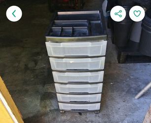 6 Drawer Storage Rolling Cart