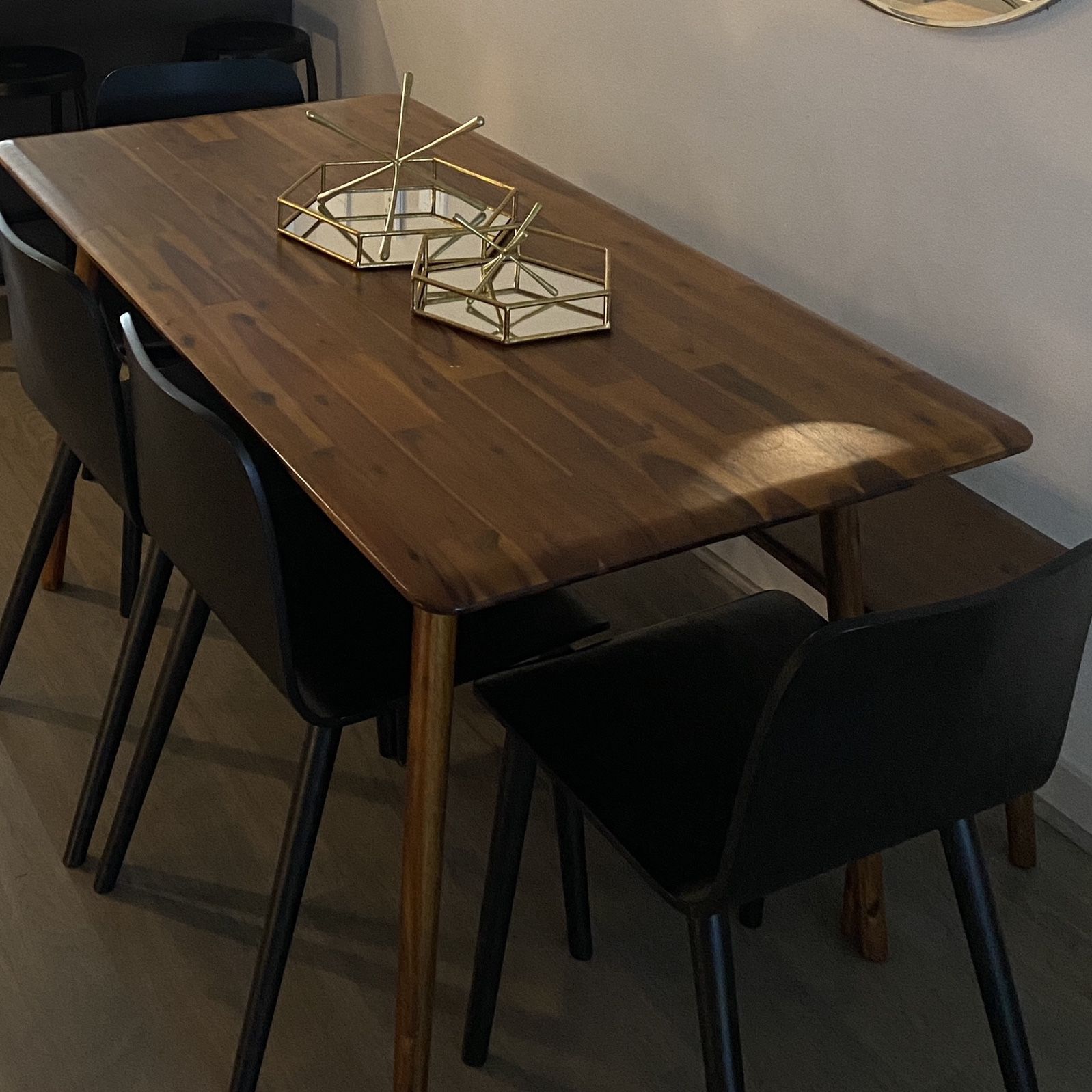 Mid-century Dining Table and Bench