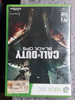 CALL OF DUTY BLACK OPS Video Game for XBOX 360 by ACTIVSION & treyarch