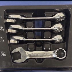 Matco Tools 4 PIECE SAE STUBBY COMBINATION WRENCH SET