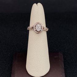10k Rose Gold Engagement Ring 