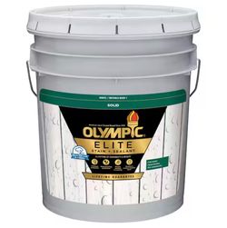 Olympic Elite Stain + Sealant Solid White/Tintable Base 1  4.68 Gallons