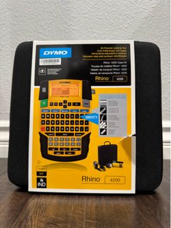 Dymo Rhino 4200 Case Kit All-purpose Labeling Tool Maker 19MM 3/4" Bundle