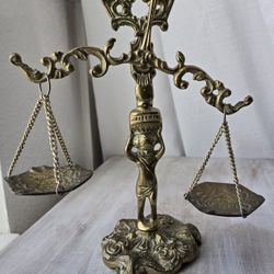 Exclusive Brass Scale Decor Old Vintage Antique